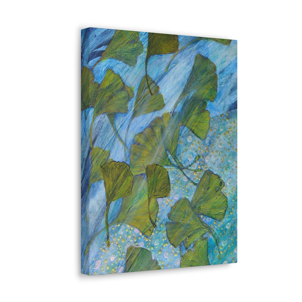 Ginkgo Leaves with Water Dragon  Canvas Gallery Wraps