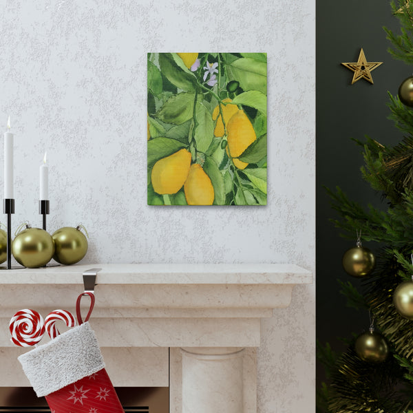 Watercolor Lemons Canvas Gallery Wraps
