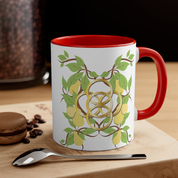 Five Golden Rings Accent Coffee Mug, 11oz