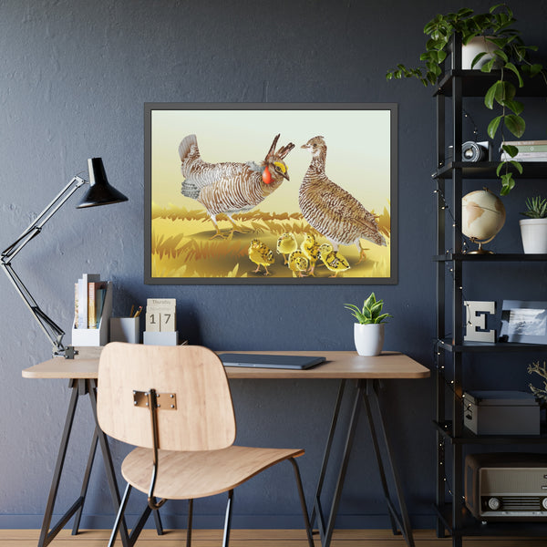 Prairie Chickens Framed Paper Posters