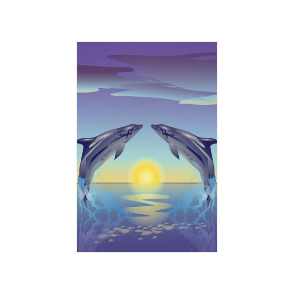 Dolphin Love Premium Matte vertical posters