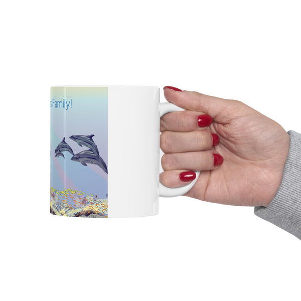 Dolphin Family Ceramic Mug 11oz