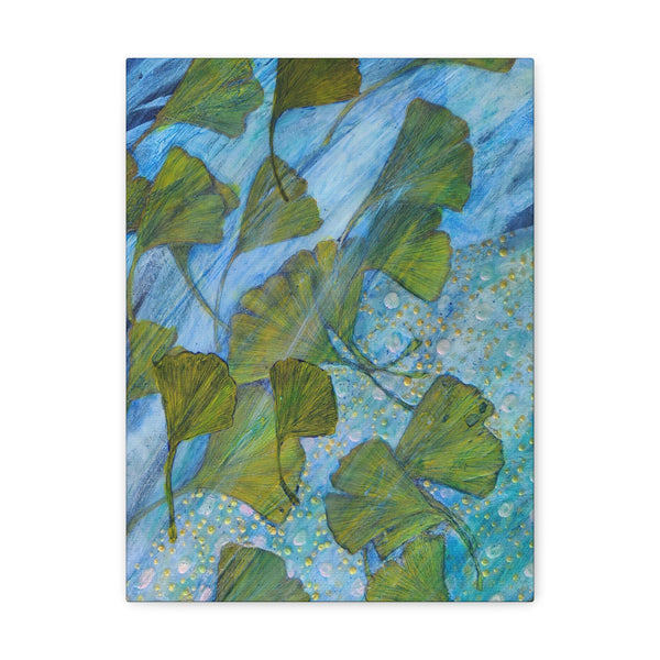 Ginkgo Leaves with Water Dragon  Canvas Gallery Wraps
