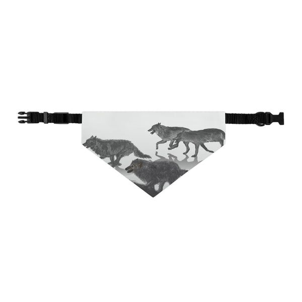 Running Wolves Pet Bandana Collar