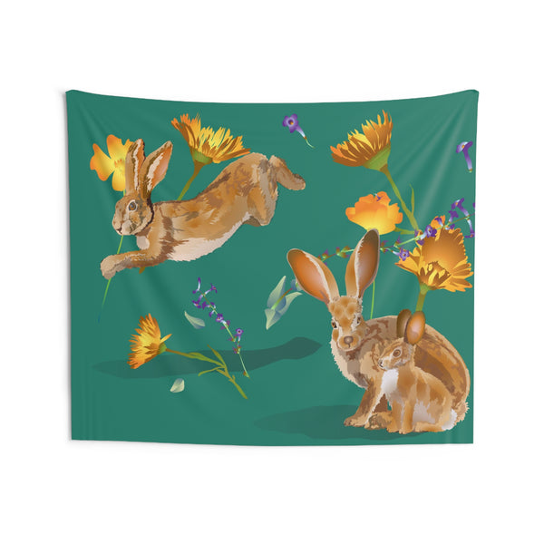 Jackrabbit Green Indoor Wall Tapestries
