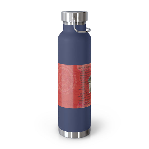 Love Cat Copper Vacuum Insulated Bottle, 22oz