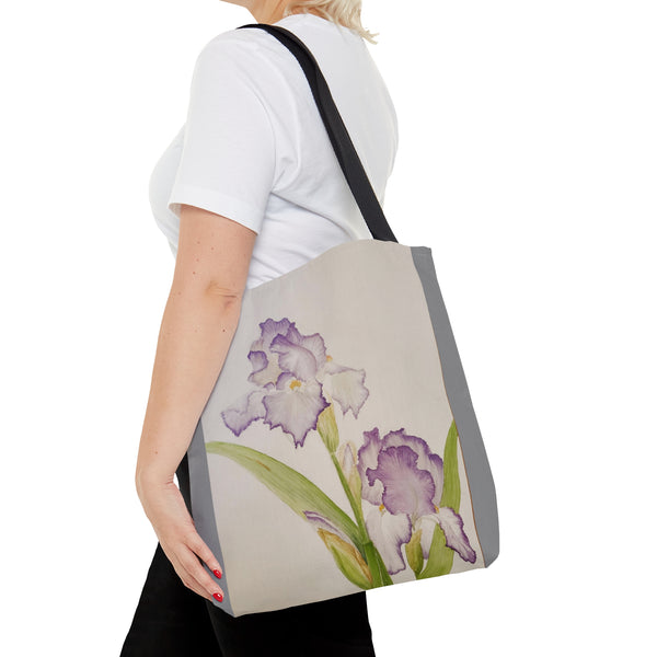Purple Iris AOP Tote Bag