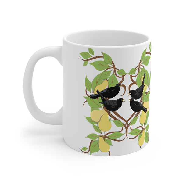 Four Colly Birds Christmas Ceramic Mug 11oz