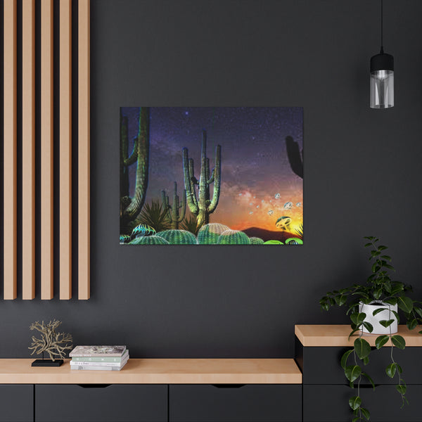 Cactus Glow Canvas Gallery Wraps