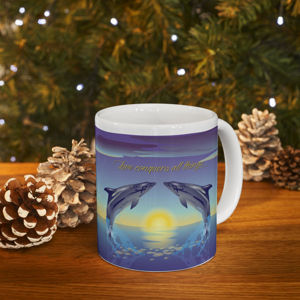 Dolphin Love Ceramic Mug 11oz