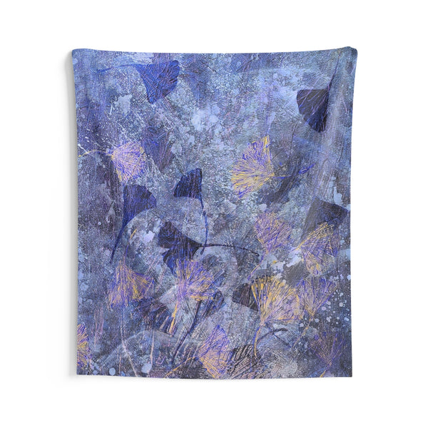 Ginkgo Leaves in Frozen Water Indoor Wall Tapestries