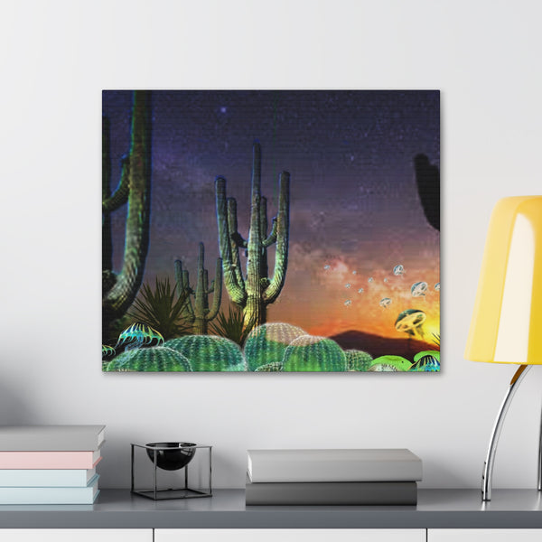 Cactus Glow Canvas Gallery Wraps