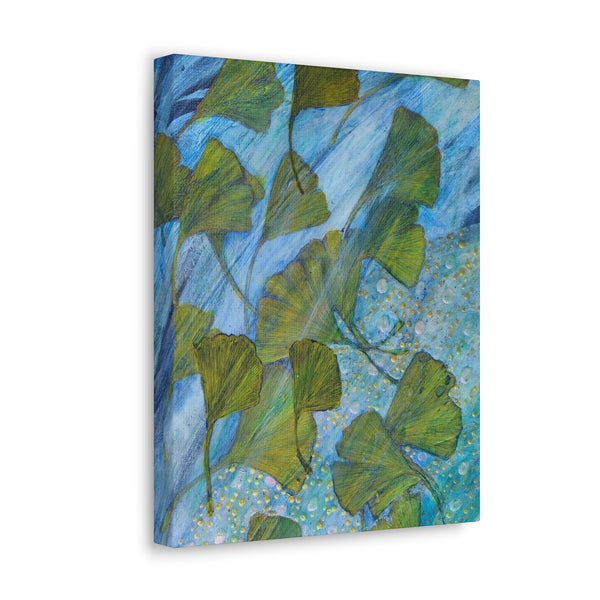 Ginkgo Leaves with Water Dragon  Canvas Gallery Wraps
