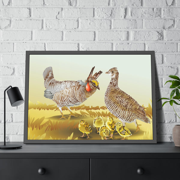 Prairie Chickens Framed Paper Posters