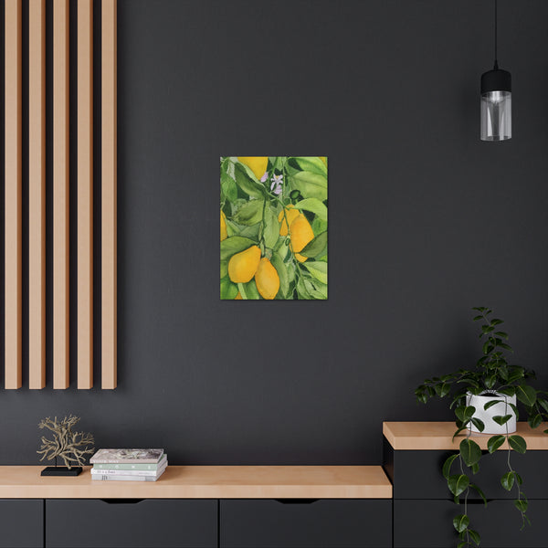 Watercolor Lemons Canvas Gallery Wraps