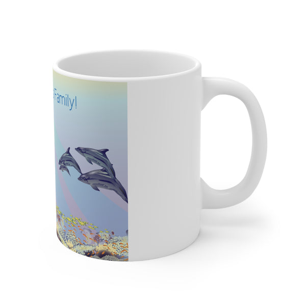 Dolphin Family Ceramic Mug 11oz