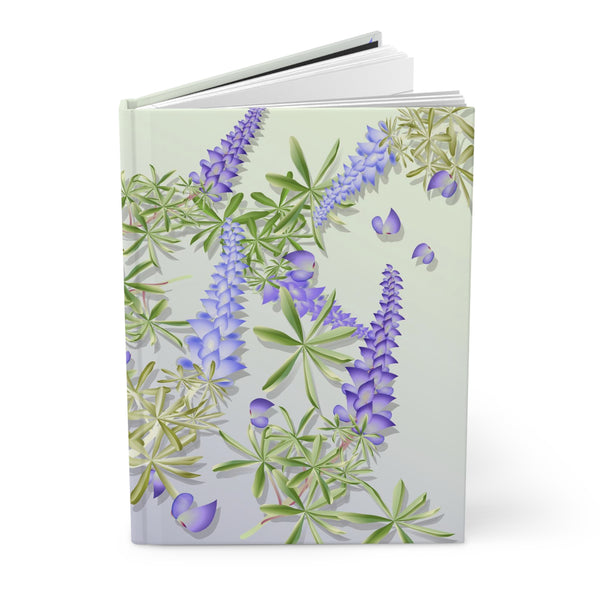 Blue Bonnet Lupins Hardcover Journal Matte