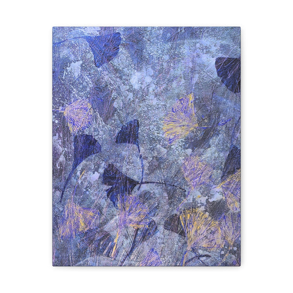 Ginkgo Leaves in Frozen Water  Canvas Gallery Wraps