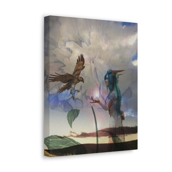 Hawk Goddess Canvas Gallery Wraps
