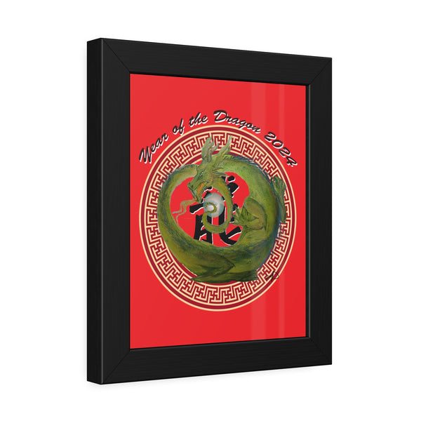 Red Lunar Dragon Framed Paper Posters