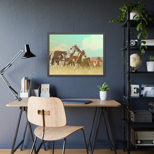 Mustangs Framed Paper Posters