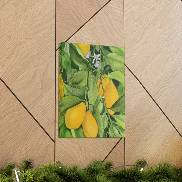 Watercolor Lemons Canvas Gallery Wraps