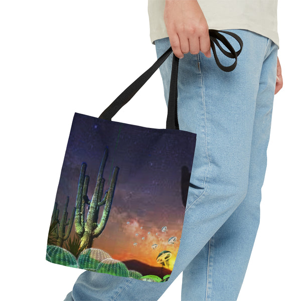 Cactus Glow AOP Tote Bag