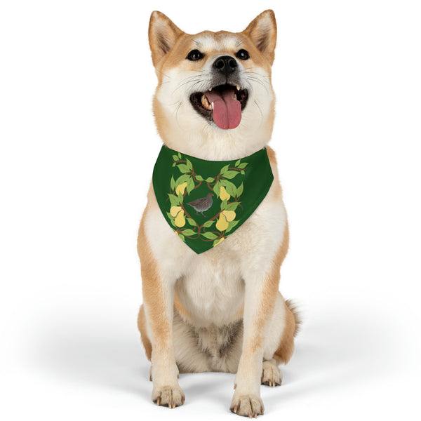 Partridge in a Pear Tree Pet Bandana Collar
