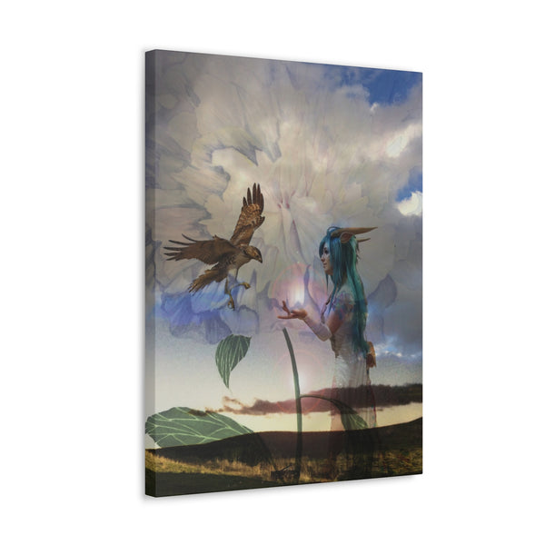 Hawk Goddess Canvas Gallery Wraps