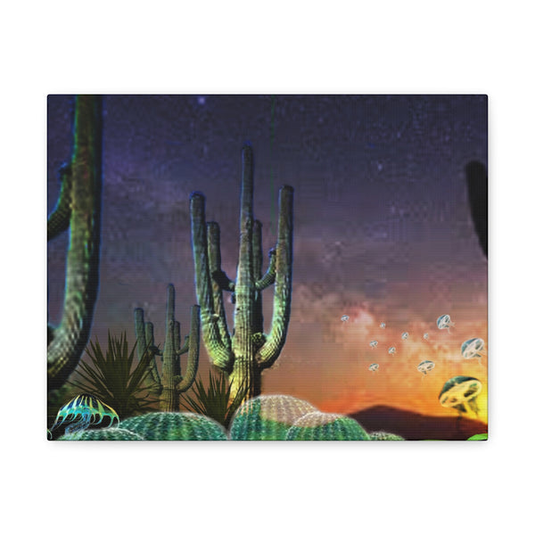 Cactus Glow Canvas Gallery Wraps