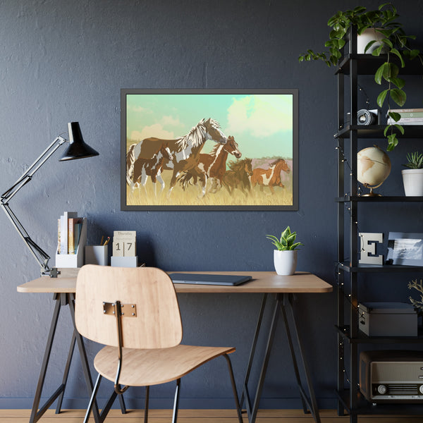 Mustangs Framed Paper Posters