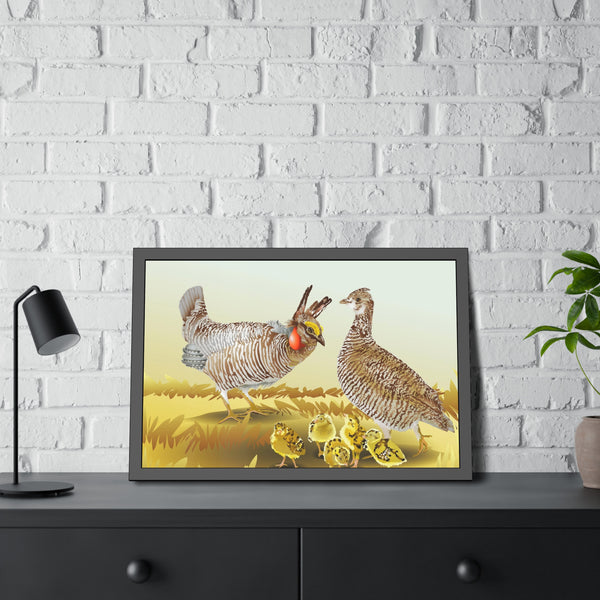Prairie Chickens Framed Paper Posters