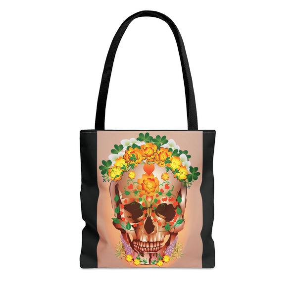 Dia de Muertos with Marigolds AOP Tote Bag