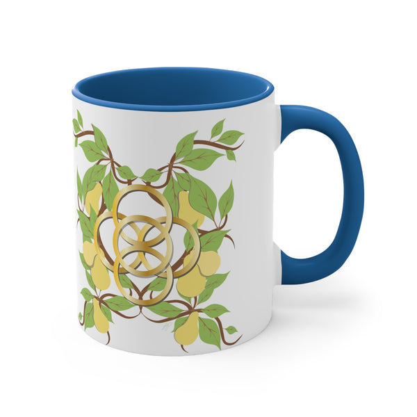 Five Golden Rings Accent Coffee Mug, 11oz