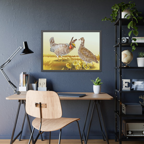 Prairie Chickens Framed Paper Posters