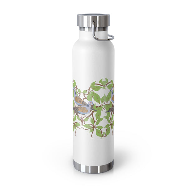 Two Turtle Doves Copper Vacuum Insulated Bottle, 22oz
