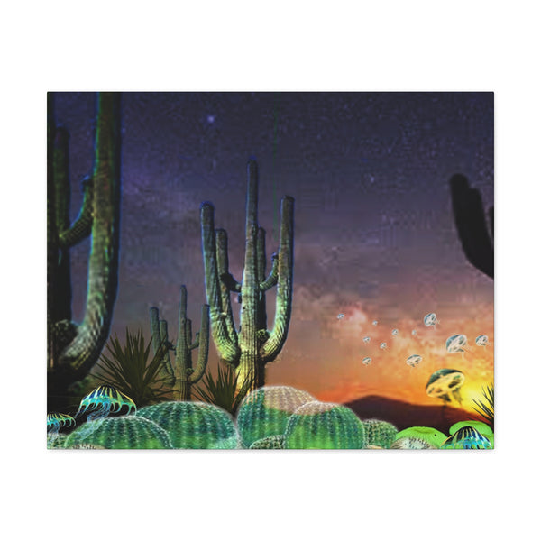 Cactus Glow Canvas Gallery Wraps