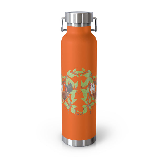 Three French Hens Copper Vacuum Insulated Bottle, 22oz