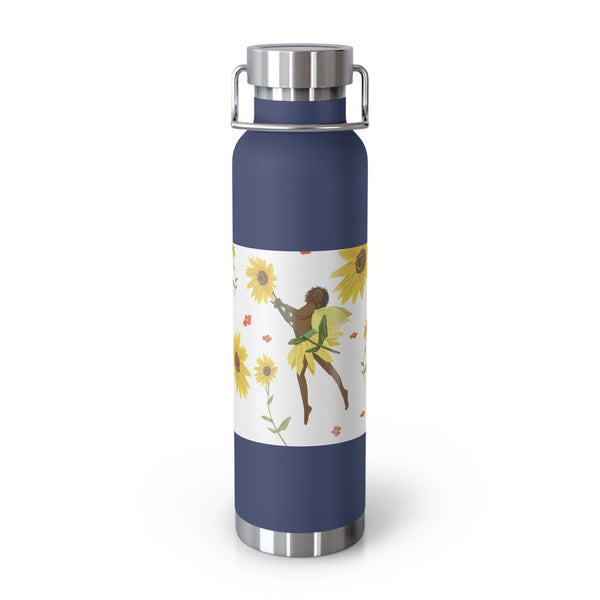 Sunflower Faerie Copper Vacuum Insulated Bottle, 22oz