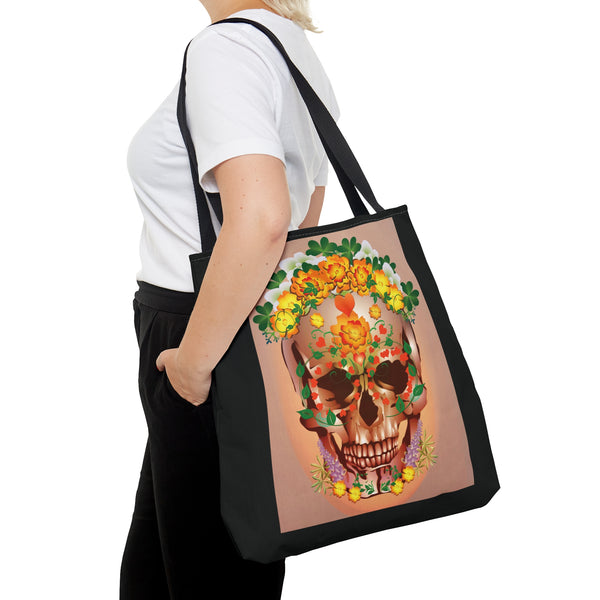 Dia de Muertos with Marigolds AOP Tote Bag