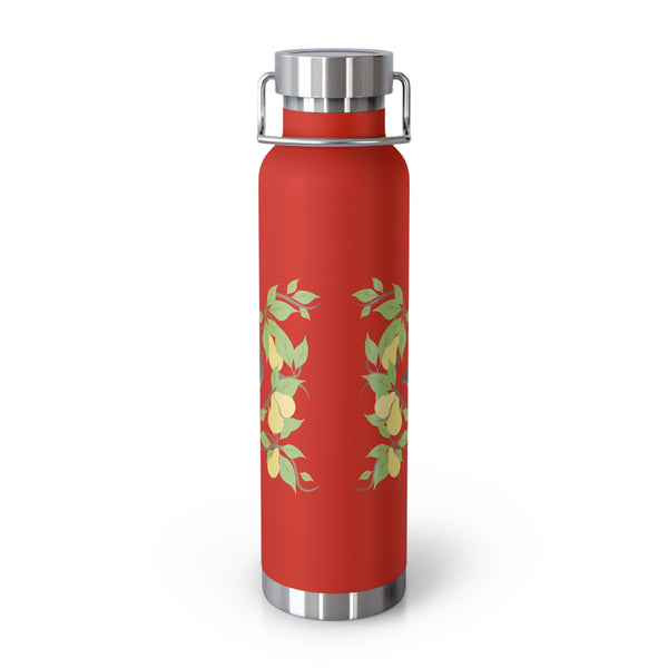 Partridge N Pear Copper Vacuum Insulated Bottle, 22oz