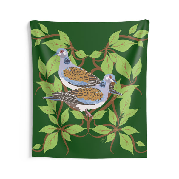 Two Turtle Doves Indoor Wall Tapestries