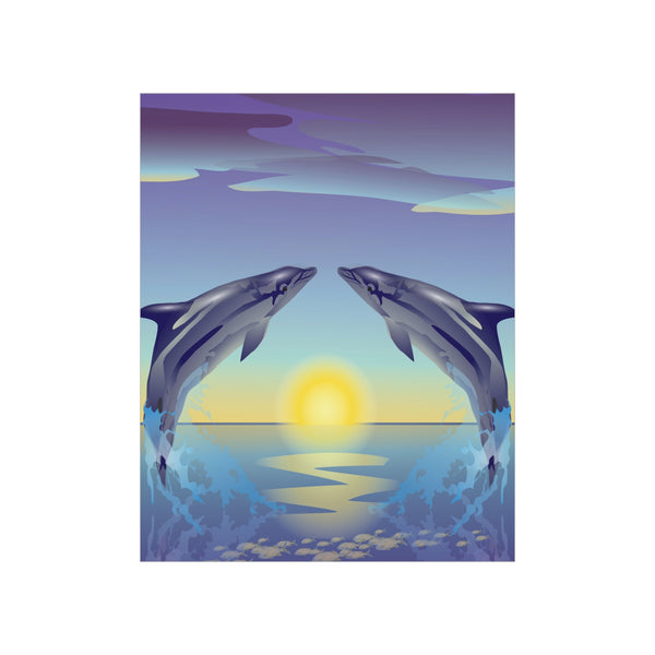 Dolphin Love Premium Matte vertical posters