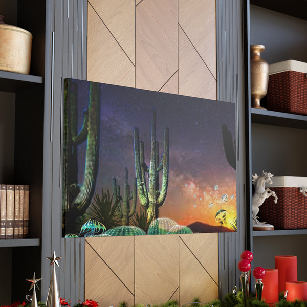 Cactus Glow Canvas Gallery Wraps