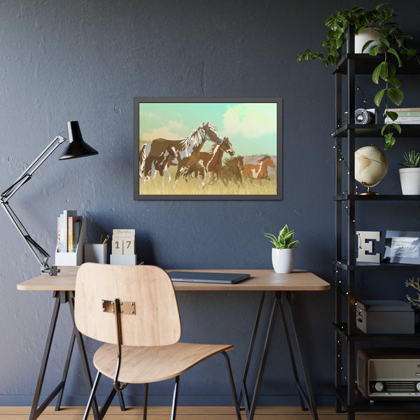 Mustangs Framed Paper Posters