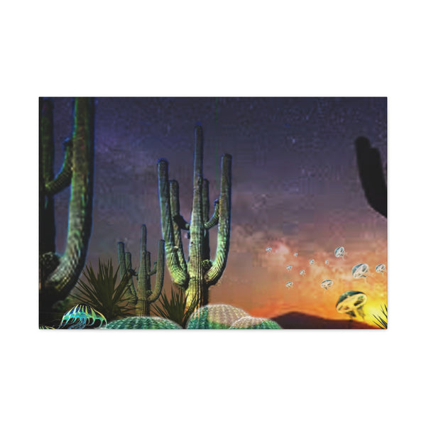 Cactus Glow Canvas Gallery Wraps