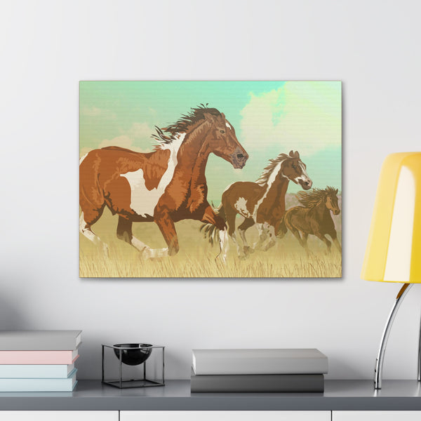 Wild Mustangs Gallery Wraps