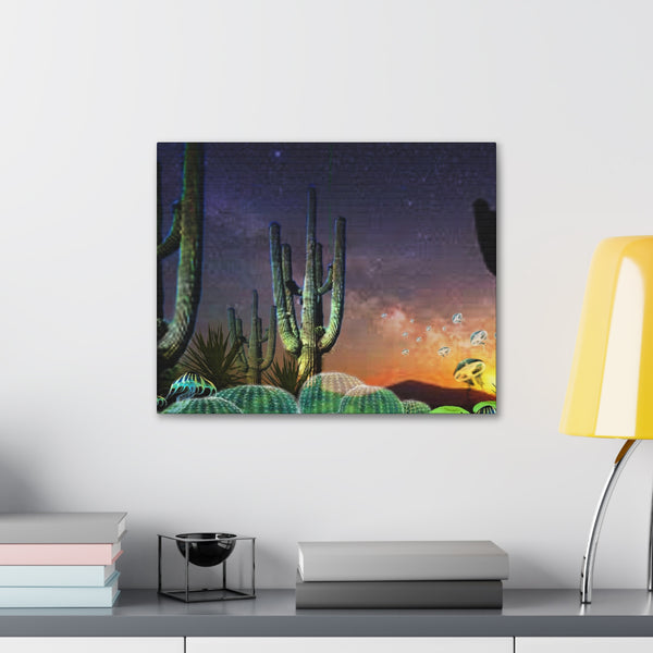 Cactus Glow Canvas Gallery Wraps