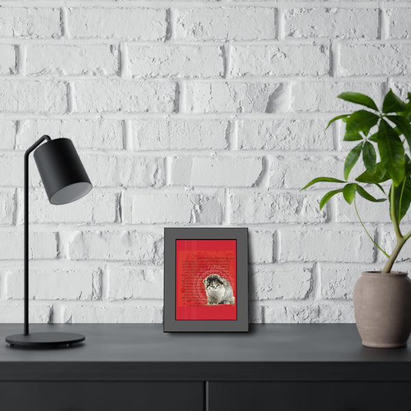 Love Pallas Cat Framed Paper Posters