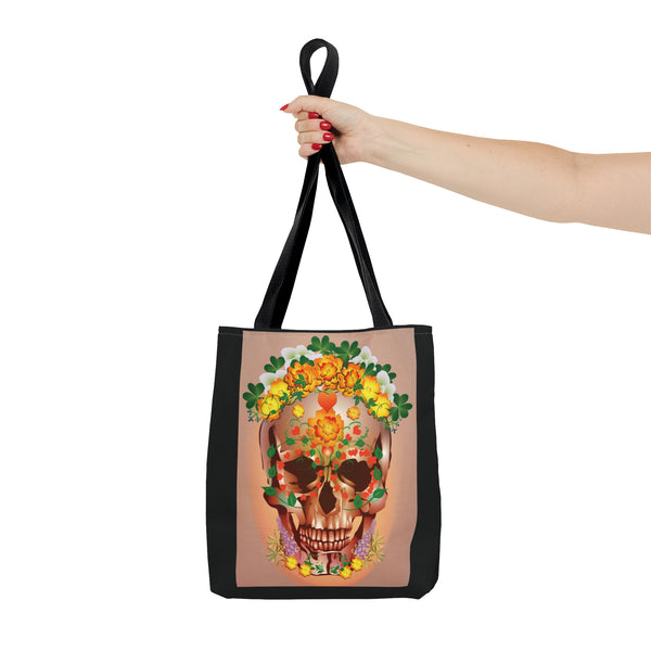 Dia de Muertos with Marigolds AOP Tote Bag